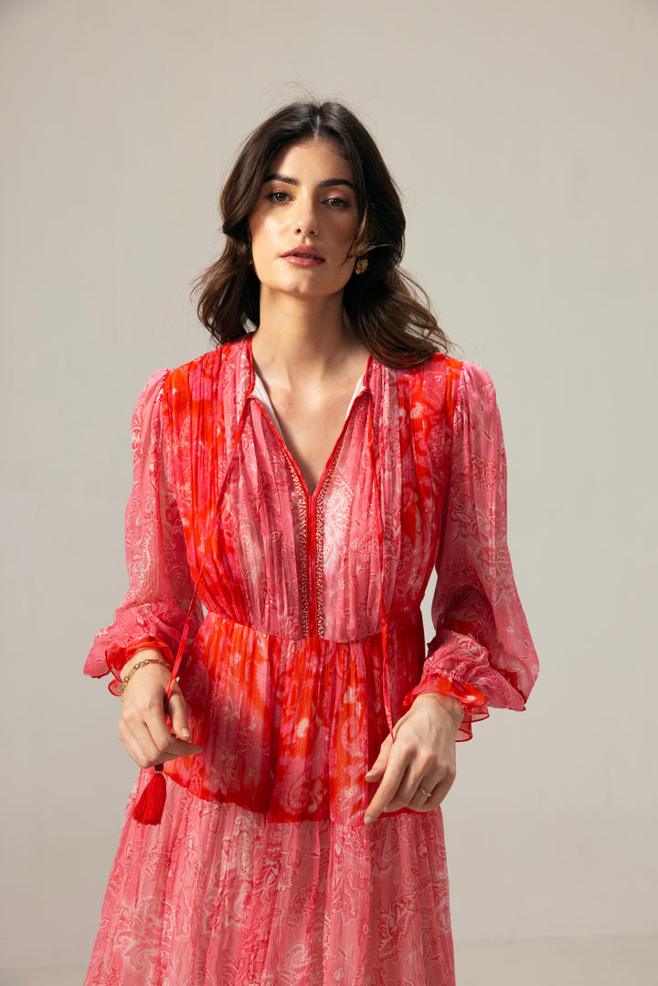 Mila Midi Dress– Pink