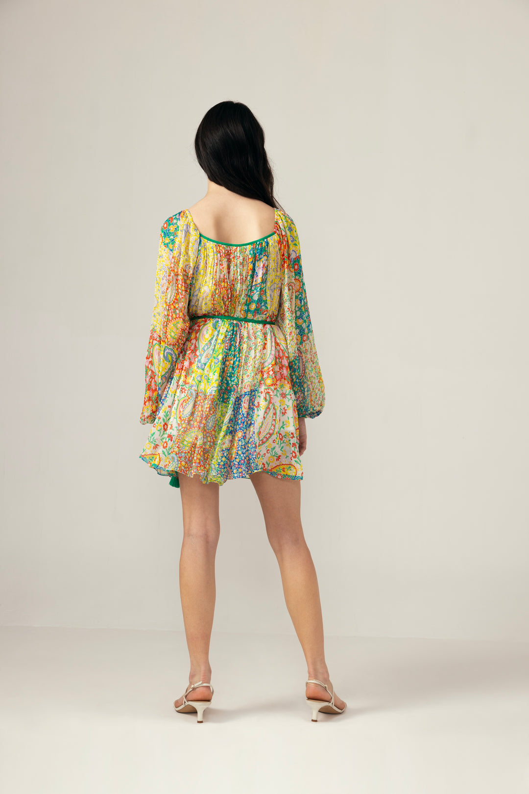 Myra patchwork short dress