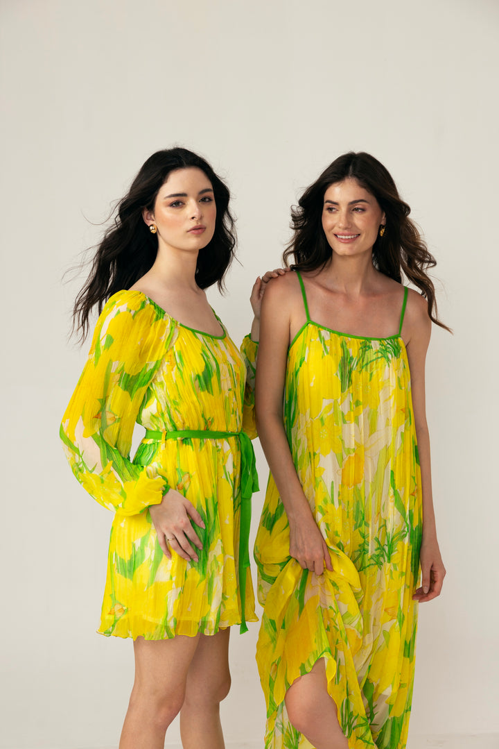Alina yellow Cami dress