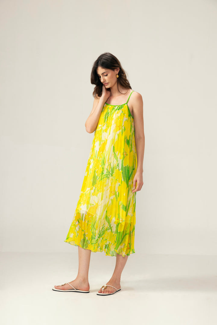 Alina yellow Cami dress