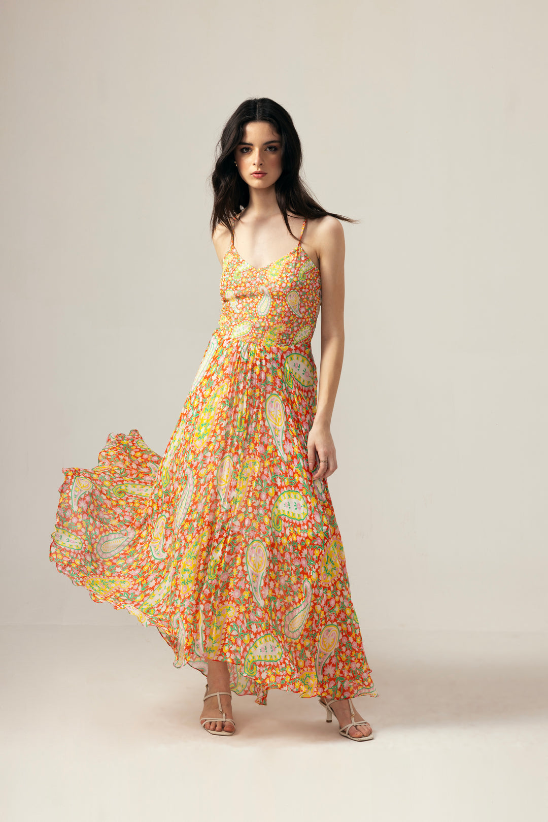 Myra cami maxi dress- Red