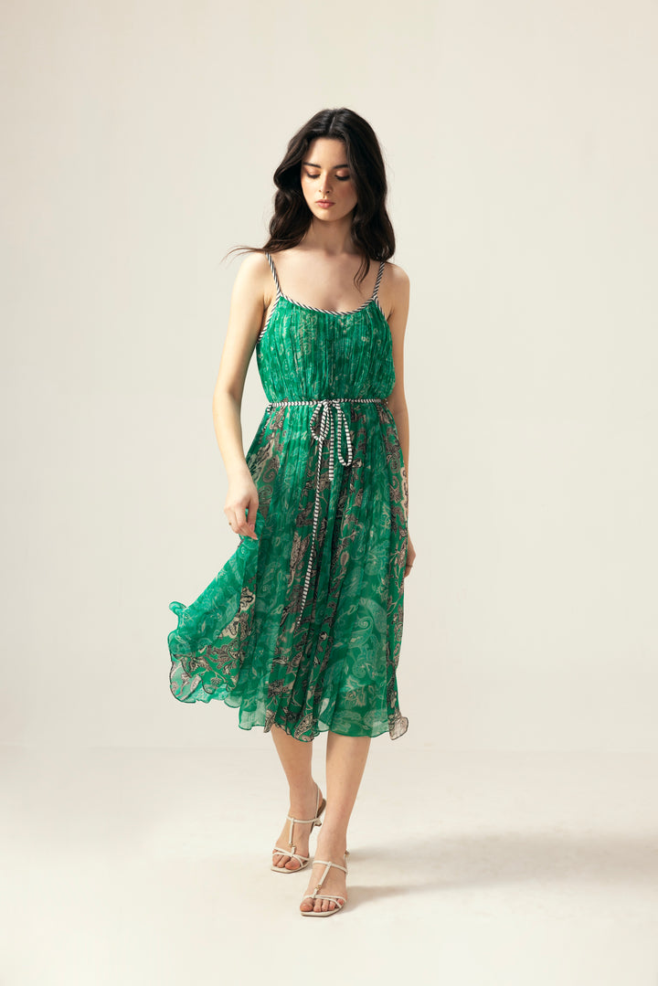 Mila Cami Dress– Green