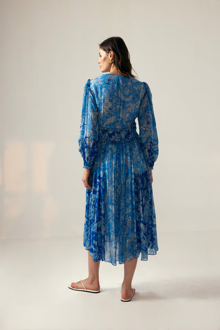 Mila Midi Dress– Blue