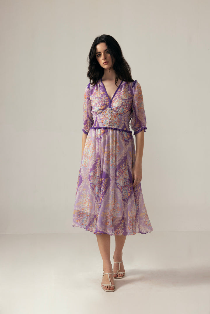Vera Midi Dress– Lavender