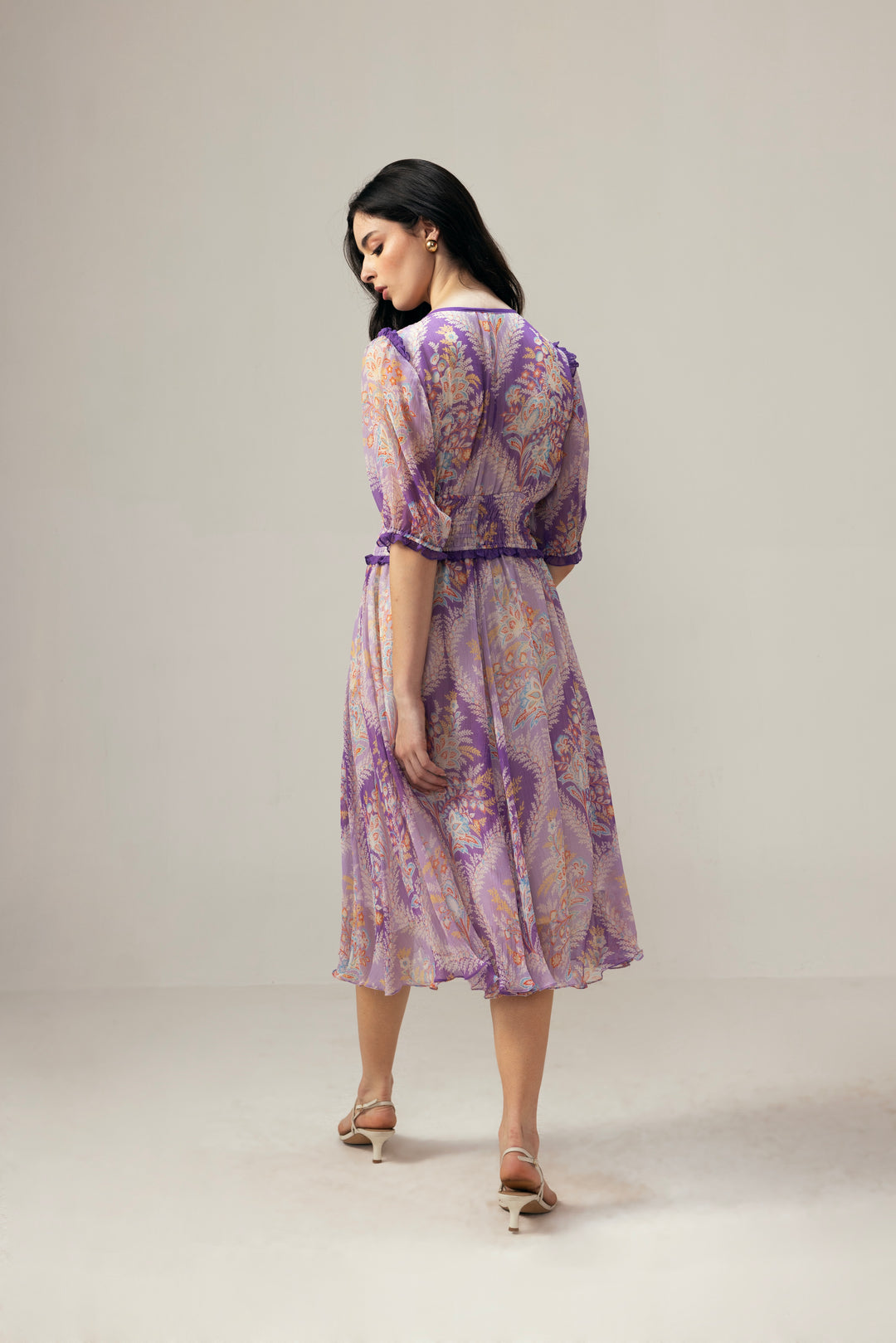 Vera Midi Dress– Lavender