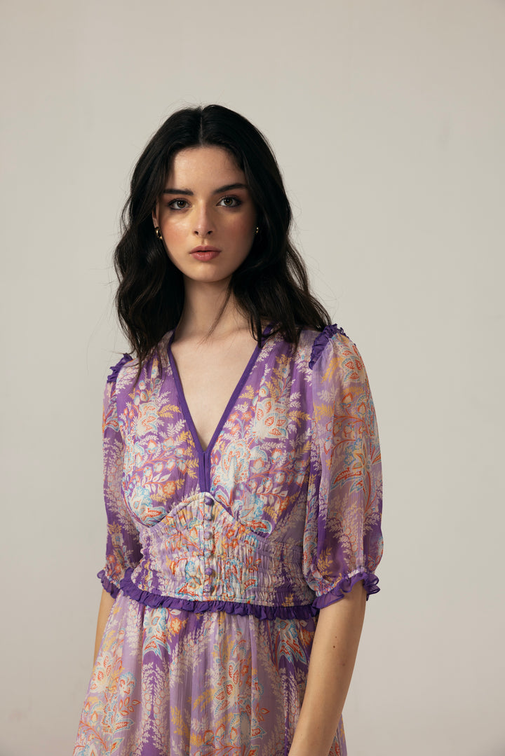Vera Midi Dress– Lavender