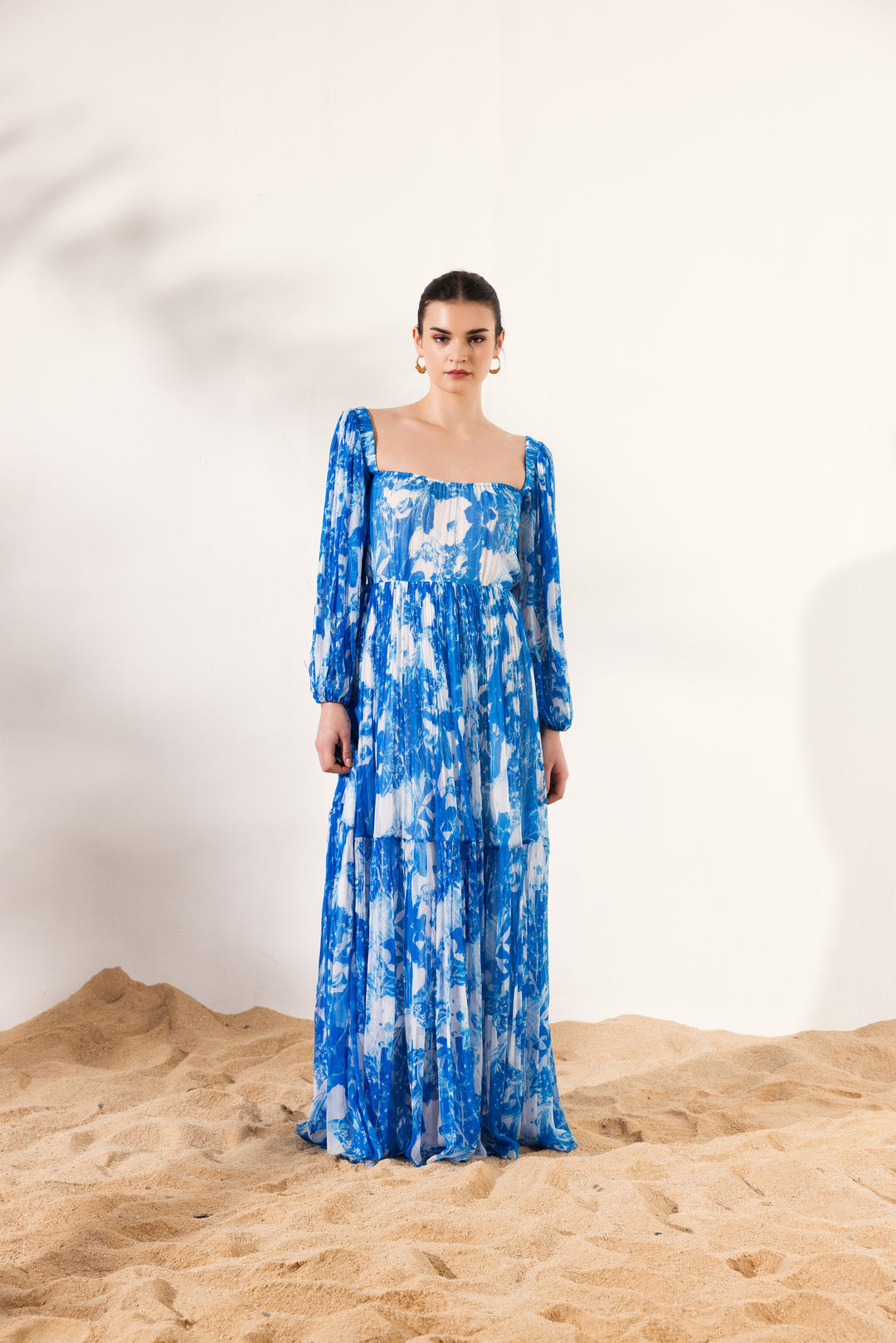 Azure Full Sleeve Maxi Dress