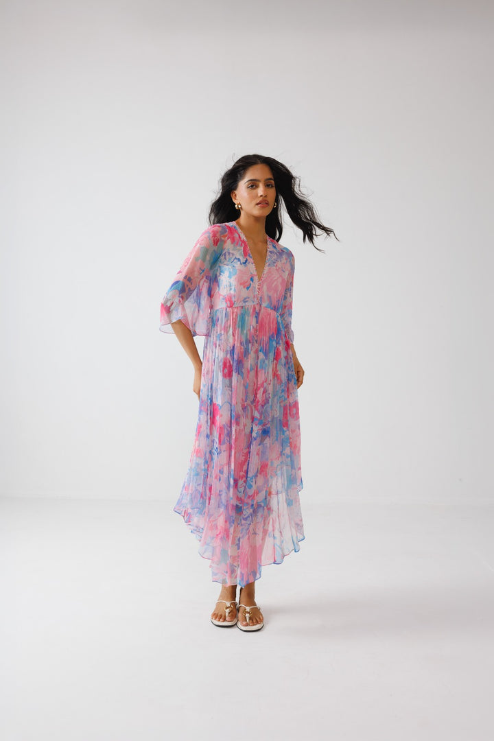 Zoe V-Neck Midi Dress