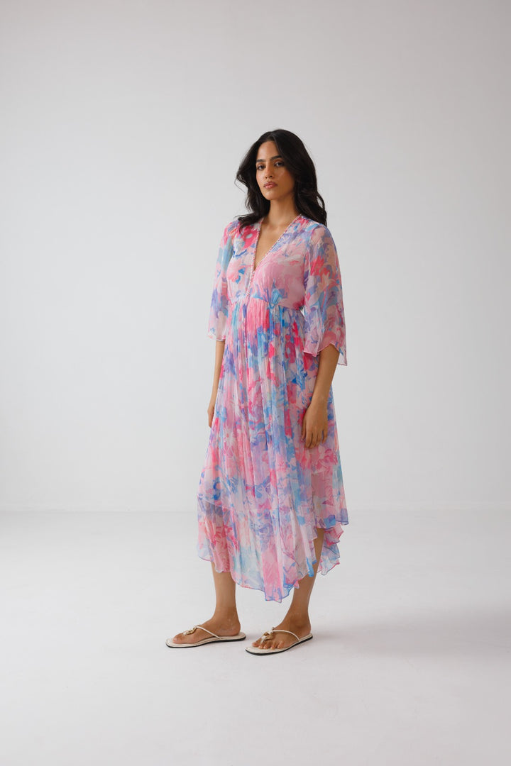 Zoe V-Neck Midi Dress
